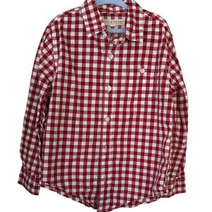 Hope & Henry Kids Red Plaid Button Down Shirt